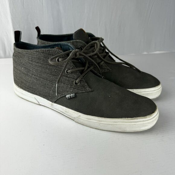 Ben Sherman Men’s Casual Sneakers Size 11, Grey Fabric/PU Upper, Trendy Design - Picture 1 of 16